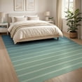 thumbnail image 3 of ODIKA 8'x10' Washable Area Rug Non-Slip Chair-Friendly Mat Lime Stripes Striped Palette Evenly Spaced Farmhouse Checkered for Dining Room, Large Office, Lounge, 3 of 7
