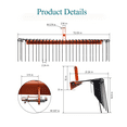 thumbnail image 2 of 3 Point Landscape Rake for Tractor, 72" Spring  Pine Straw Rake with 30 Steel Tines, Suitable for  Cat1 Cat2, 2 of 7