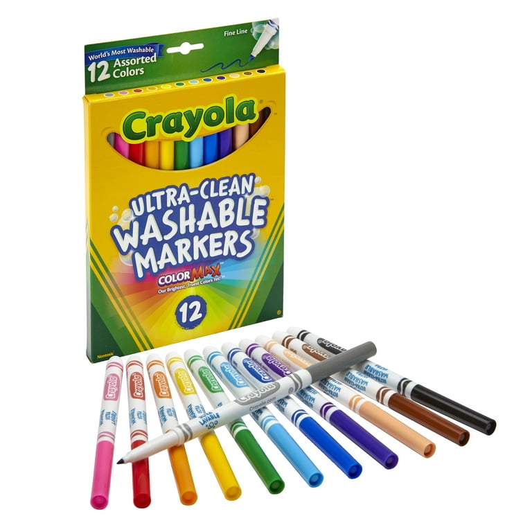 Dry Erase Fine Line Washable Markers, 12 Count - BIN985912