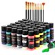 thumbnail image 1 of Juego De Pintura Acrílica Con 12 Pinceles De Arte, 36 Colores (2 Oz/Botella), Pintura Acrílica Para Pintar Lienzo, Madera, Cerámica Y Tela, Juego De Pintura Para Principiantes, Estudiantes Y Artistas, 1 of 7