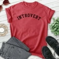 thumbnail image 2 of Introvert Shirt, Unisex Women's Men's Shirt, Antisocial Shirt, Introverted Shirt, Heather Red, Medium, 2 of 6