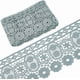 thumbnail image 1 of Cinta de encaje bordado de ganchillo verde de 5 yardas, 4,5 pulgadas de ancho, estilo francés vintage con diseño de rombos florales, para coser y ribetear., 1 of 7