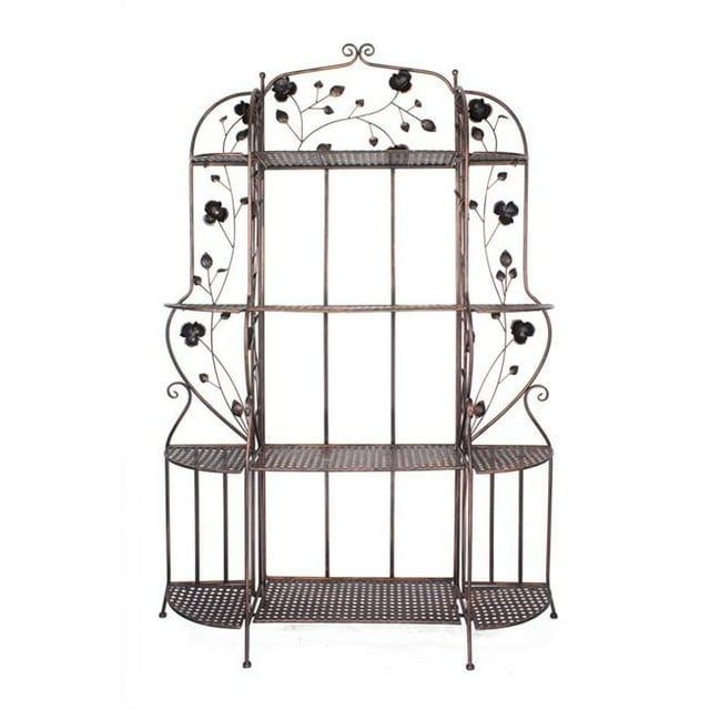 Heather Ann Creations W190943-BCOP Rosella 4 Shelf Bakers Rack, Antique White