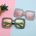 thumbnail image 3 of Oversized Square Frame Bling Rhinestone Eye Retro Women 2023 Gifts Q6T9, 3 of 9