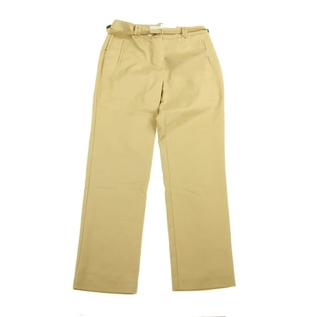 - Charter Club Toffee Straight-Leg Belted Ankle Pants 14