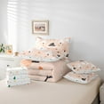 thumbnail image 5 of Manfei Kawaii Orange Snowman Bedding Comforter Set 7pcs for Kids, Rustic Xmas Tree Queen Bedding Sets, Merry Christmas Reversible Queen Sheet Sets, Super Cozy Room Decor, 5 of 7