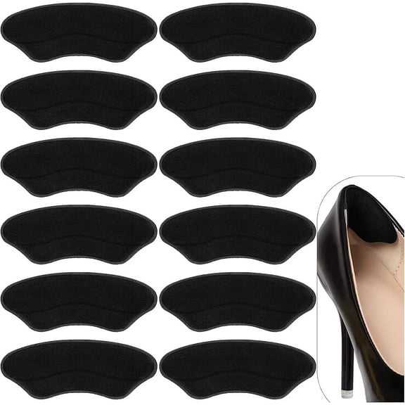 Heel Pads for Shoes That are Too Big, 20 Pairs Heel Inserts for Women Shoes, Heel Cushions to Make Shoes Tighter, Heel Liners for Loose Shoes Heel Pain Heel Blister (Black)