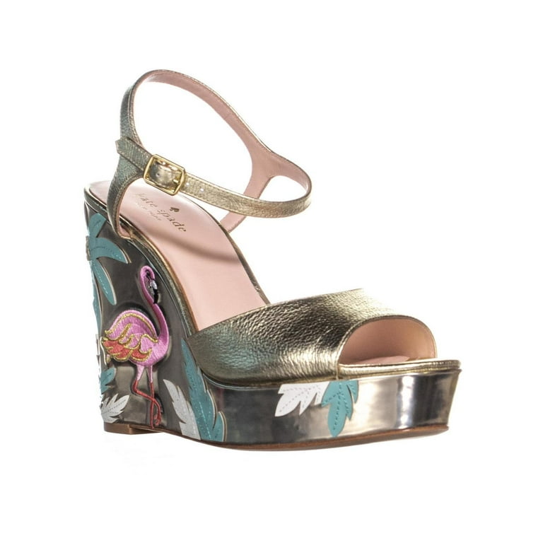 Kate spade flamingo wedges cheap