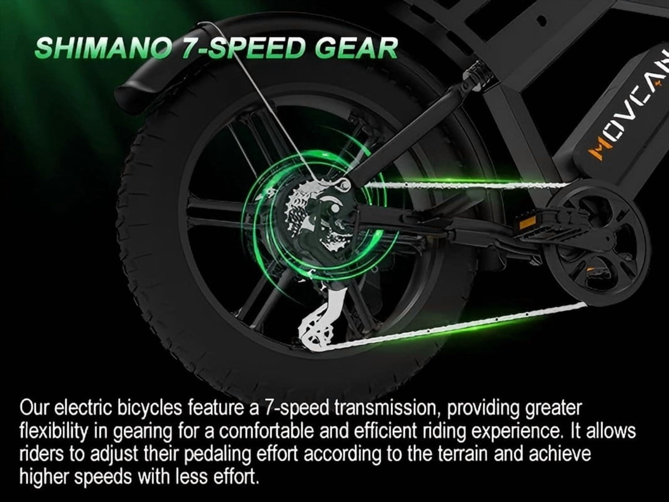 1500W 32MPH Max speed Movcan V30Max Electric Bike for Adults,20" Fat Tire Off-Road Ebike,Dual Battery 48V 31.2Ah 120 Miles range, Hydraulic Brake Shimano 7-Speed UL2849