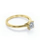 thumbnail image 3 of JeenMata Impresionante Anillo para Mano Derecha con Solitario de 1 Quilate de Talla Brillante Redonda Engastado en Garras en Baño de Oro Amarillo de 18 K sobre Plata, 3 of 6