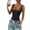 Black, variant on Bodysuits for Women Square Neck Tummy Control Compression Thong Bodysuit Tank Tops Bodysuit Dark Brown S