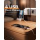 thumbnail image 5 of Adaptador de Viaje LENCENT Europeo Blanco con 4 Salidas CA y 4 Puertos USB para Hombre, 5 of 7