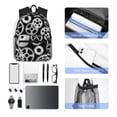 thumbnail image 4 of Fuzoiu Metallic Gears Print School Backpack for Teens,Large Bookbag,Lightweight Laptop Bag for Travel, Work, School & Outdoor Adventures, 4 of 6