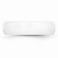 thumbnail image 3 of White Ceramic Ring Band Wedding Standard Domed 6mm Polished, 3 of 6