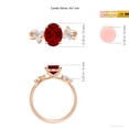 thumbnail image 5 of ANGARA Lab Grown 2 Ct Oval Ruby Butterfly Engagement Ring for Women in 14K Rose Gold (Size-9x7mm) | July Birthstone, Birthday, Anniversary, Jewelry Gift for Women | Lab-Grown Ruby Ring, 5 of 8