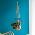 thumbnail image 5 of TABLZONE 2-Pack Woven Cotton Rope Plant Hangers for Indoor Flower Pots, and Stylish Indoor Garden Decor, 5 of 6