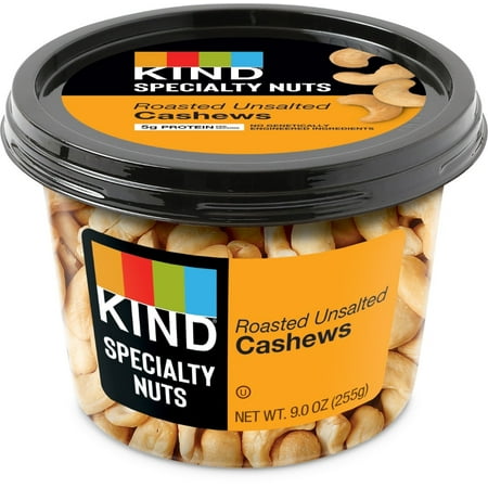 Kind Cashews Roasted Unsalted -- 9 Oz
