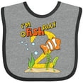 thumbnail image 3 of Inktastic I'm O-Fish-Ally Two- cute clownfish second birthday Boys or Girls Baby Bib, 3 of 4