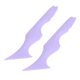thumbnail image 5 of 2 plantillas de delineador de ojos con punta puntiaguda, reutilizables, impermeables, de silicona, para maquillaje, color morado, 5 of 14