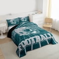 thumbnail image 3 of jejeloiu Football Game Twin Comforter Sets,Gray Green Bedding Set For Teens Reversible 2 Pieces, 3 of 8