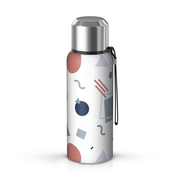 Modern 20oz Stainless Steel Thermal Bottle with Tea Filter and Cup Lid, Vacuum Insulated Coffee Mug with 316L Inner Liner, Leakproof Travel Thermos for Office, Commute & Outdoor