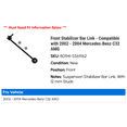 thumbnail image 2 of Front Stabilizer Bar Link - Compatible with 2002 - 2004 Mercedes-Benz C32 AMG 2003, 2 of 2