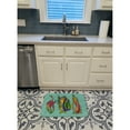 thumbnail image 3 of Tropical Fish on Teal Machine Washable Memory Foam Mat, 3 of 4