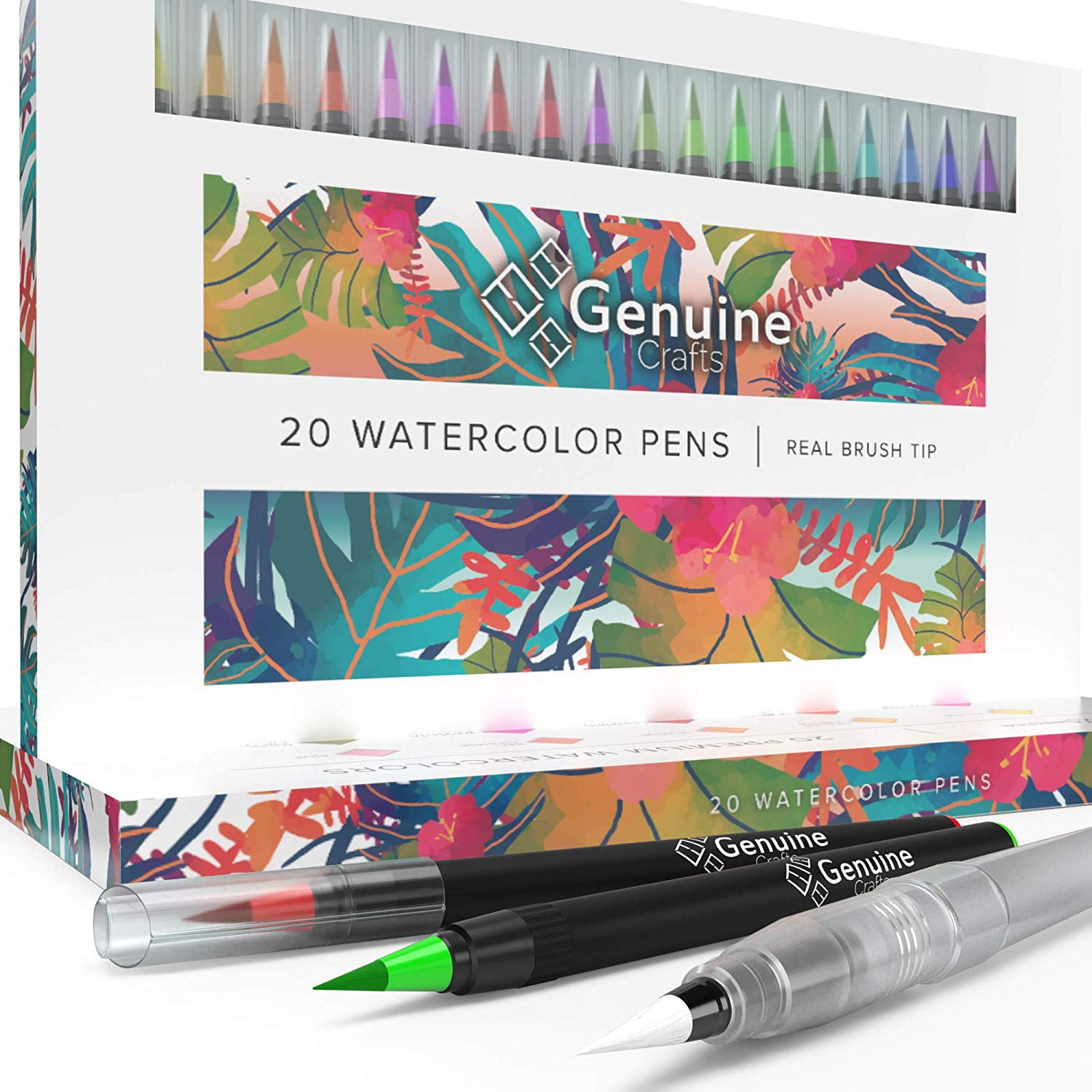 GenCrafts Watercolor Brush Pens - Set of 20
