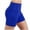Blue, variant on gbyLJF Womens Yoga Shorts with Pockets Elastic High Waist Tummy Hide Workout Gym Shorts Butt Lifting Stretchy Shorts Black M