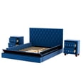 thumbnail image 5 of UBesGoo Full Size Upholstery Low Profile Storage Platform Bed with Two Upholstery Nightstands,Blue, 5 of 9