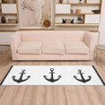 thumbnail image 2 of Yayeee Runner Rug for Bedroom 2'x6' Machine Washable Hallway Non Slip Mat, Anchor Pattern, 2 of 8