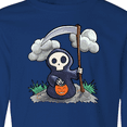 thumbnail image 4 of Inktastic Halloween Trick or Treating Cute Grim Reaper Long Sleeve Youth T-Shirt, 4 of 5
