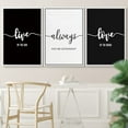 thumbnail image 2 of PixonSign Framed Wall Art Print Set Keep Smiling Word Art Inspirational Motivation Typography Modern Art Chic Expressive Cool Black and White for Living Room, Bedroom, Office - 16"x24"x3 White, 2 of 5