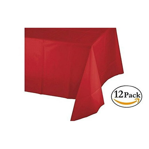Mountclear 12Pack Disposable Plastic Tablecloths 54" x 108" Rectangle