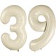 thumbnail image 1 of Globo LVMOQIQIU, 40 pulgadas, blanco, número 39, blanco crema, 2 unidades, 1 of 6