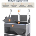thumbnail image 2 of Brotasdro 5-Shelf Over the Door Organizer with Clear Windows & 10 Mesh Side Pockets, Gray, 2 of 9