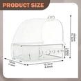thumbnail image 5 of Colaxi Bird Bath Box Multifunctional Bird Cage Accessory for Lovebirds Canary Clear, 5 of 5