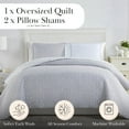 thumbnail image 2 of Southshore Fine Living, Inc. Oversized Dorm Bedding Quilt Set Lightweight, Summer Reversible Coverlet Bedspread 2-Piece with One Matching sham (68 in Wide x 98 in Long), Grey, Twin/Twin XL, 2 of 9