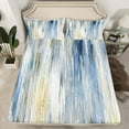 thumbnail image 2 of Castle Fairy Abstract Stripes 4-Piece King Sheet Set - Gradient Vintage Bedding, 2 of 7