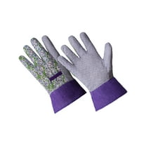 CT7621-S/M, Ladies Poly/Cotton Gloves, PVC Dotted Grip Palm, Band Top Cuff
