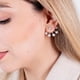 thumbnail image 3 of Aretes Abanico Perlas Marca Ketzalia De Plata Ley .925 KETZALIA JOYERIA ARTESANAL Colección 2021, 3 of 3
