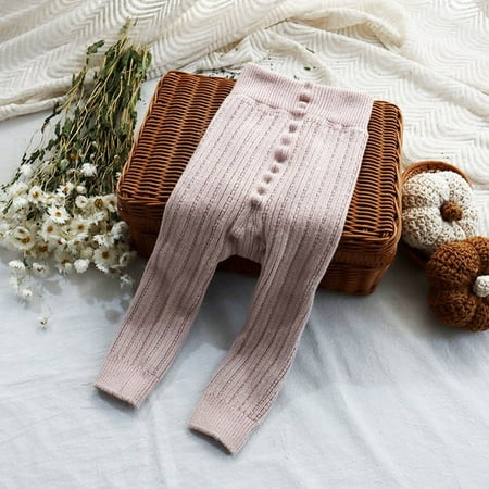 

DancePeanut Baby Spanish Woolen Leggings Cotton Baby Girls Thickened Pantyhose Leggings High Waist Elasticity Cozy Trousers Children s Pant