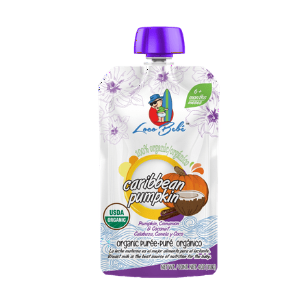 Loco Bebe Organic Baby Food, Caribbean Pumpkin, 4.0oz (6-pack)