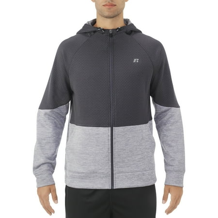 Russell Mens Colorblocked Full Zip Hoodie
