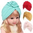 thumbnail image 2 of FRSASU Clearance Children Baby Girls Boho Hat Beanie Scarf Turban Head Wrap Cap Bk, 2 of 3