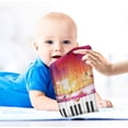 thumbnail image 4 of 3 PCS Unique Piano Keys Butterflies Baby Muslin Washcloths, Soft Absorbent Face Towel Burp Cloths Cotton Bath Wipes Infant Wash Cloth for Newborn Boys Girls, 4 of 6