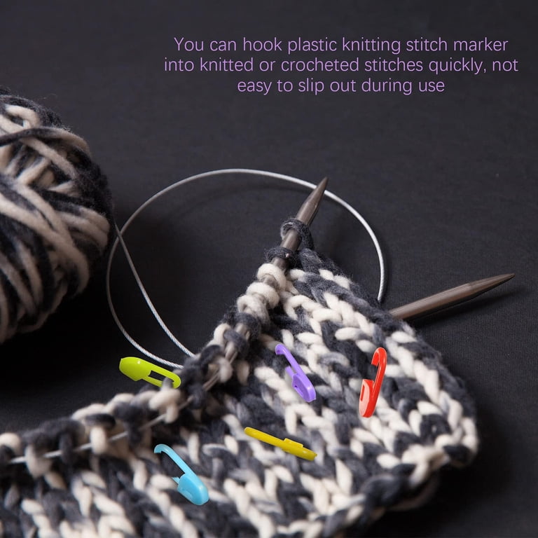 Knitting Stitch Markers - Colorful Locking Markers For Crochet And Knitting Projects