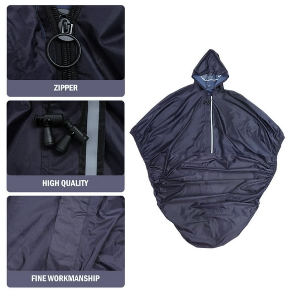 ROSENICE 1Pcs Reflective Wheelchair Rainwear Navy Polyester PVC for Fishing and Water Rides