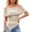 White, variant on Women's Off Shoulder Tops Flowy Asymmetrical Hem T-Shirts Modern Fit Ruffled Y2k Blouse Summer Spring Tops for Vacation White M