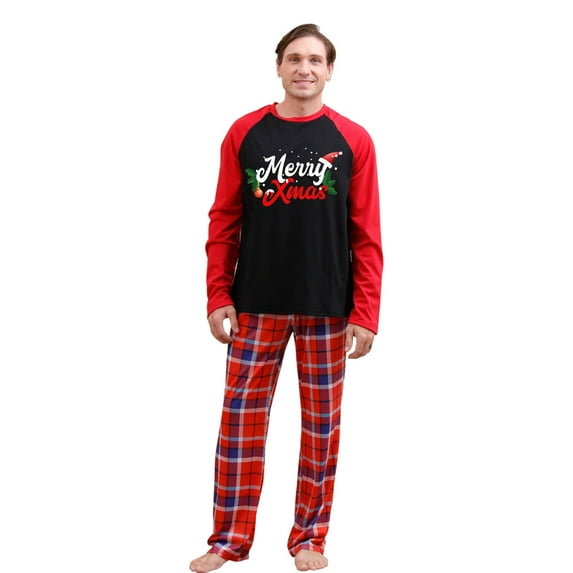 Matching Couple Pajamas Sets Christmas Pjs Family Lounge Sets Sleepwear, Xmas Printed Pajamas